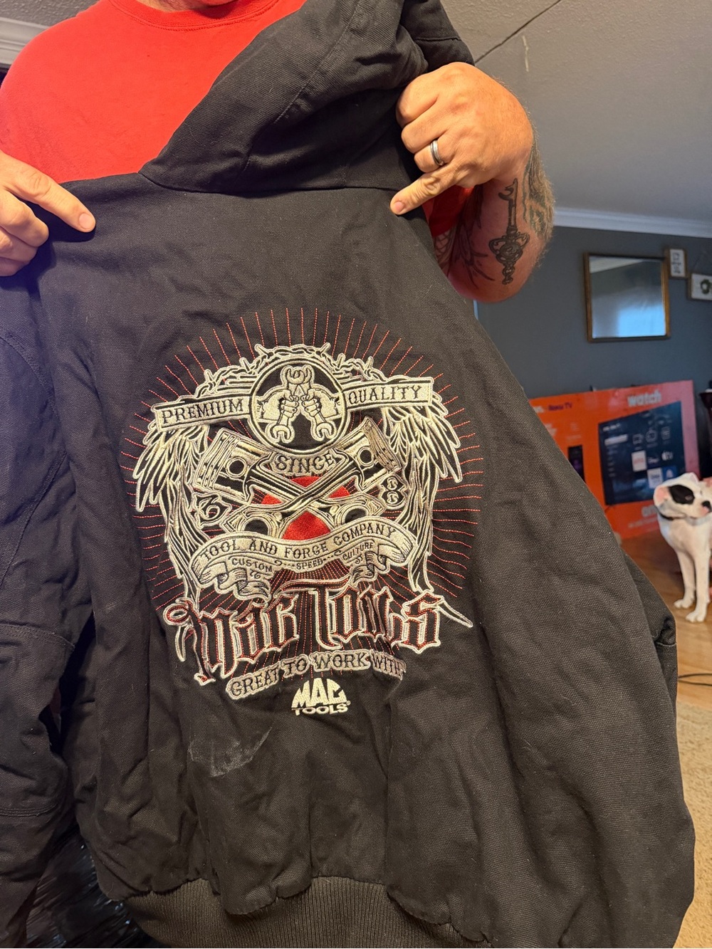 Mac Tools Black Embroidered Work Jacket